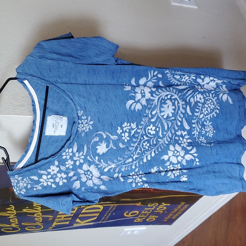 H&M Womens Cotton Blouse with sequin detail